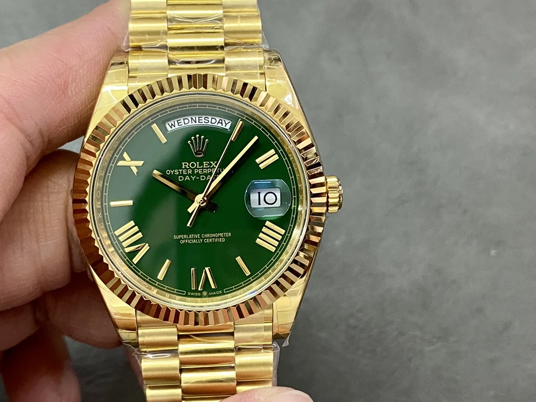 Day Date Rolex Weekly Journal 18K Yellow Gold Plated counter weight