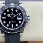 Yacht-Master 42mm Black Dial Steel Case & Rubber Strap product image 1