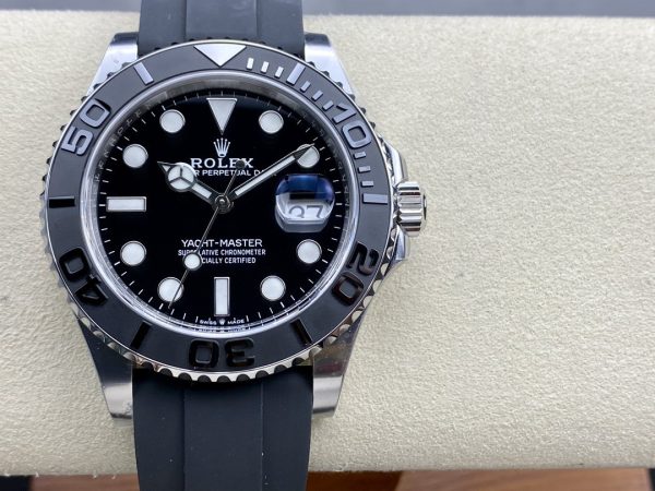 Yacht-Master 42mm Black Dial Steel Case & Rubber Strap product image 1