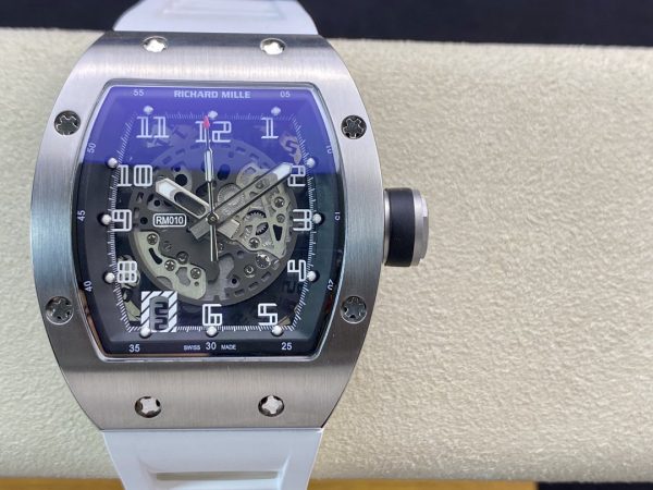 Richard Mille RM010 White Strap Skeleton Dial Automatic Watch product image 1