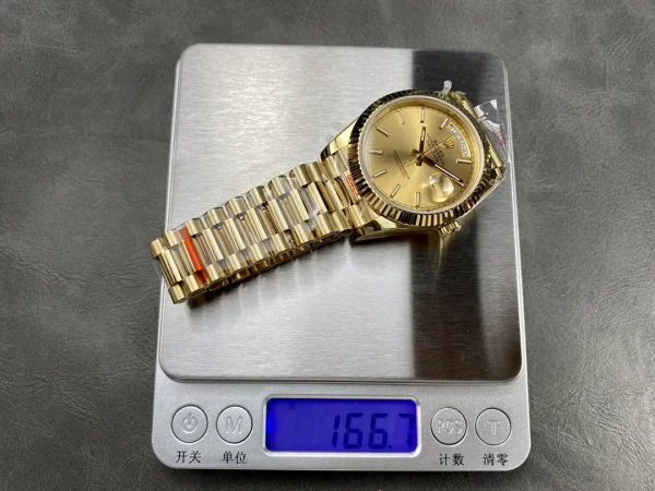 Day Date Rolex Weekly Journal 18K Gold Plated counter weight product image 2