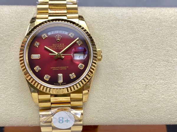 Rolex Rare Stella Oxblood Dial** 18k Yellow Gold product image 1