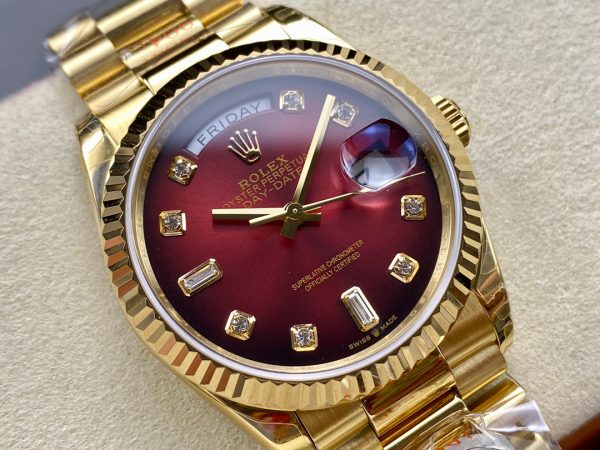 Rolex Rare Stella Oxblood Dial** 18k Yellow Gold product image 2