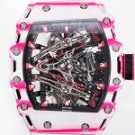 Richard Mille RM38-02 Tourbillon Bubba Watson, featuring a pink-themed hollow product image 1